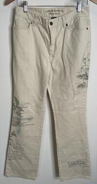 Ralph Lauren Jeans 4 Garden Seed Packet Plant Flower Rose Pants HTF